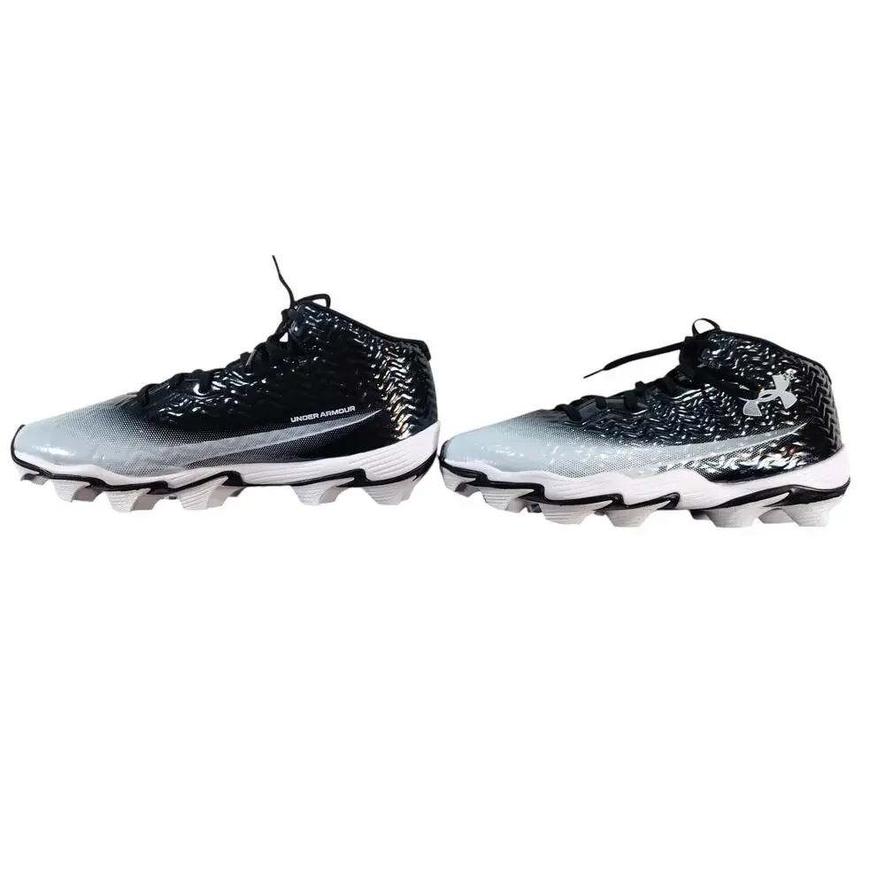Under Armour Highlight RM Football Cleats Black White Men's Size 9